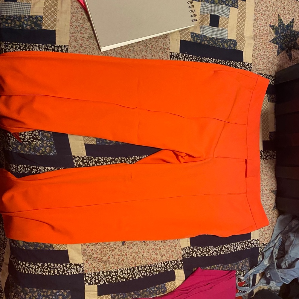 Bright orange pants